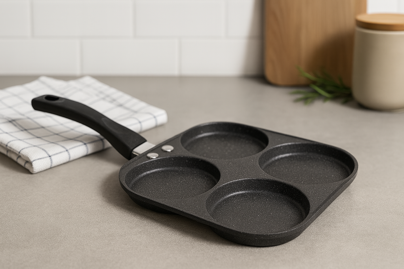 4 Hole Non-Stick Pan